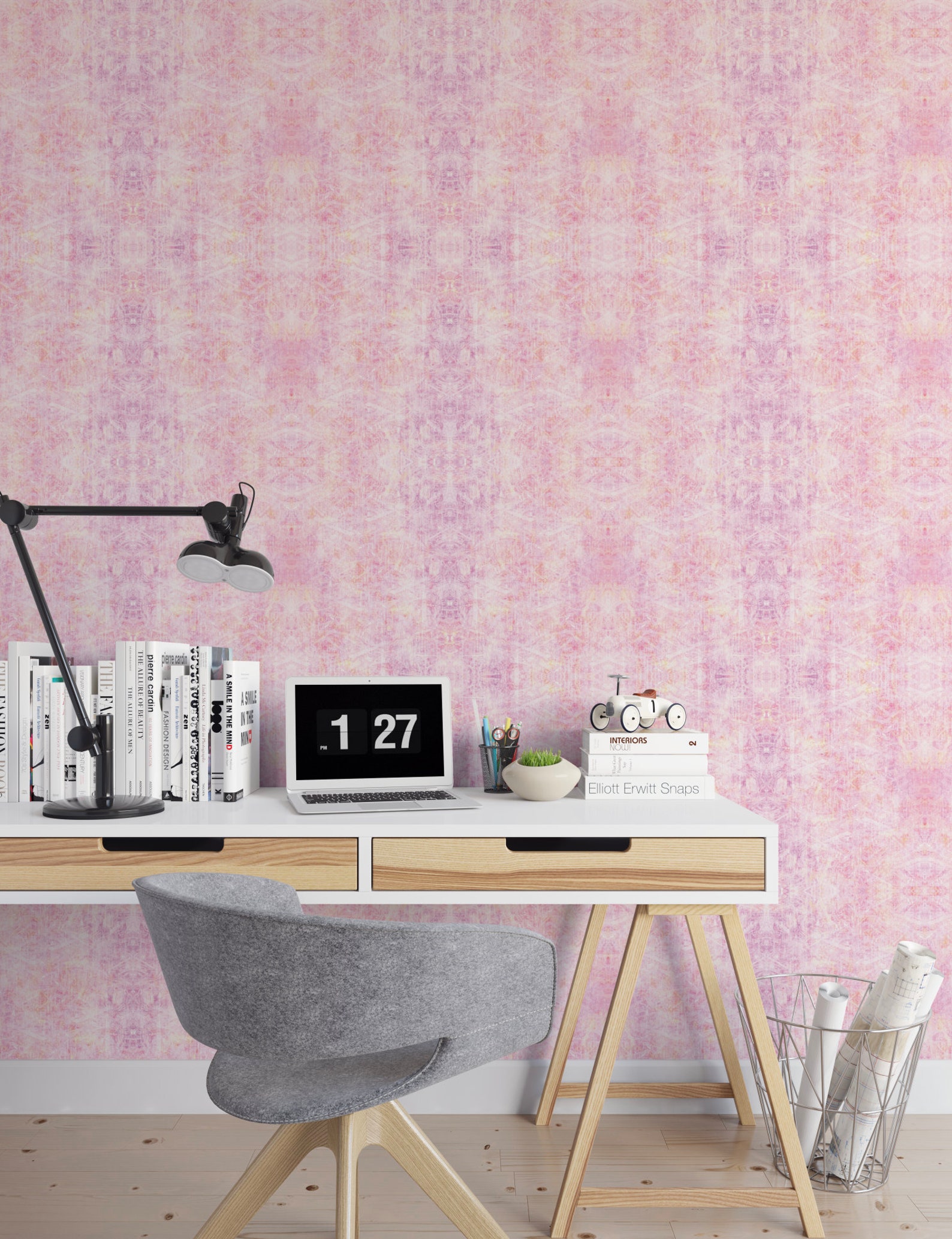 Pink Ikat Removable Wallpaper Etsy