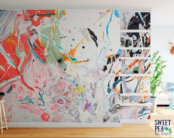 Working Artist Splatter Abstract Wall Mural Removalble Wallpaper M4231B