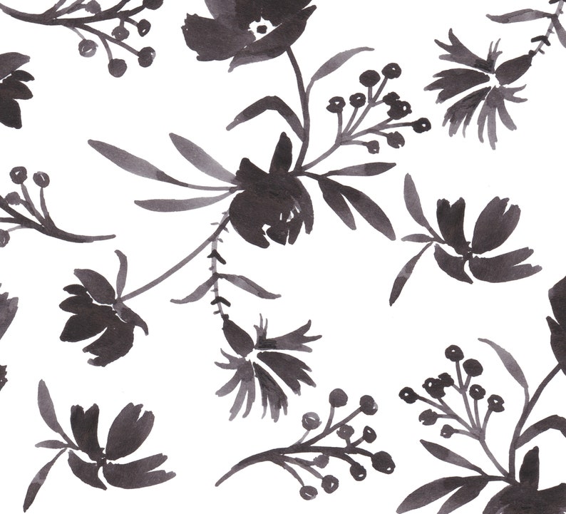 Adaline White Floral Removable Wallpaper / Tropical Wallpaper Etsy