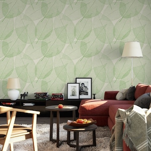 Large Leaf Removable Wallpaper B124-27