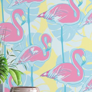 Pink Flamingos Removable Wallpaper P122-27 image 4