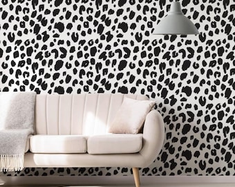 Leopard Black Removable Wallpaper G210-27