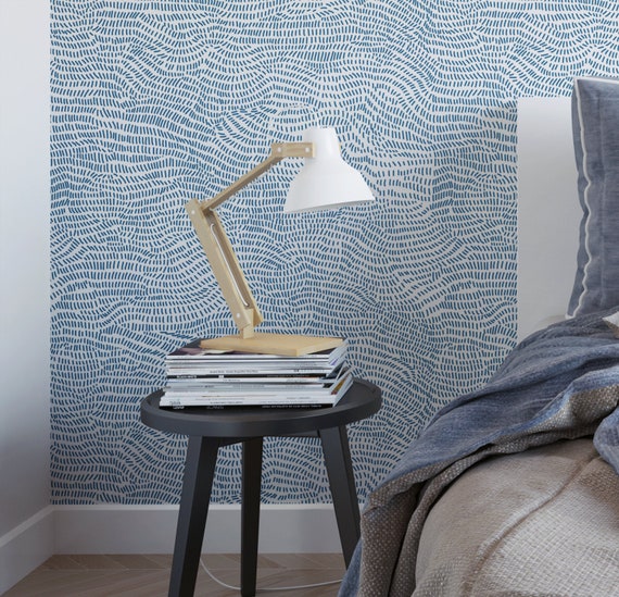 Sketched Line Waves Removable Wallpaper G134 27 Israel Sketched Line Waves Removable Wallpaper, How To Line A Lampshade With Wallpaper