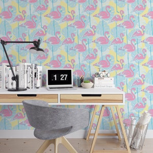 Pink Flamingos Removable Wallpaper P122-27