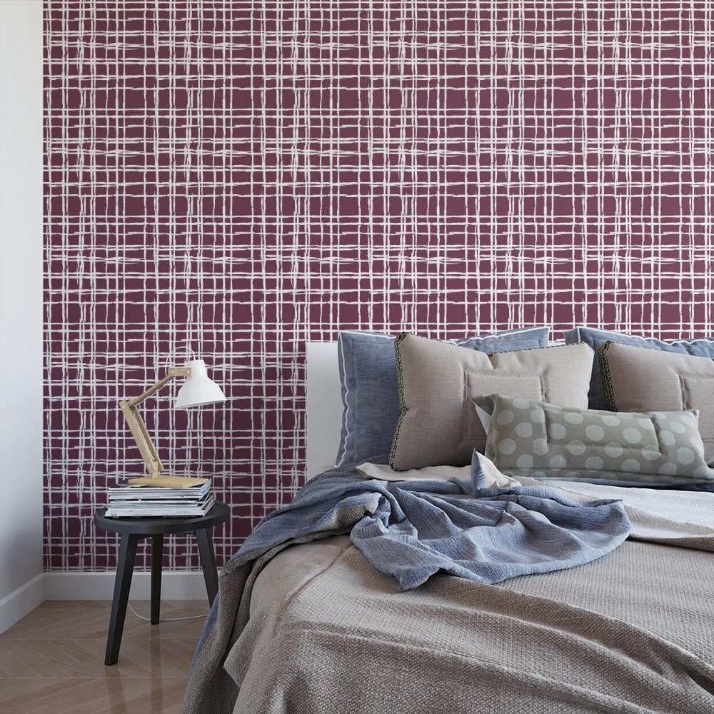 Plaid Removable Wallpaper G218-27 | Etsy