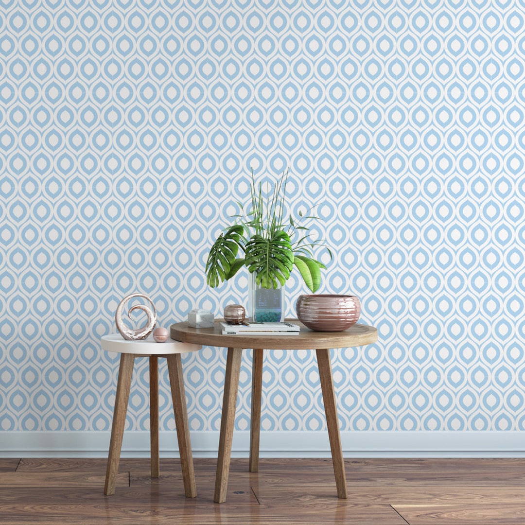 Blue Dot Removable Wallpaper G12513 Etsy