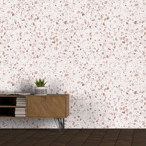 Terrazzo Texture removable wallpaper / geometric wallpaper / abstract self adhesive wallpaper / retro wallpaper / modern temporary wallpaper