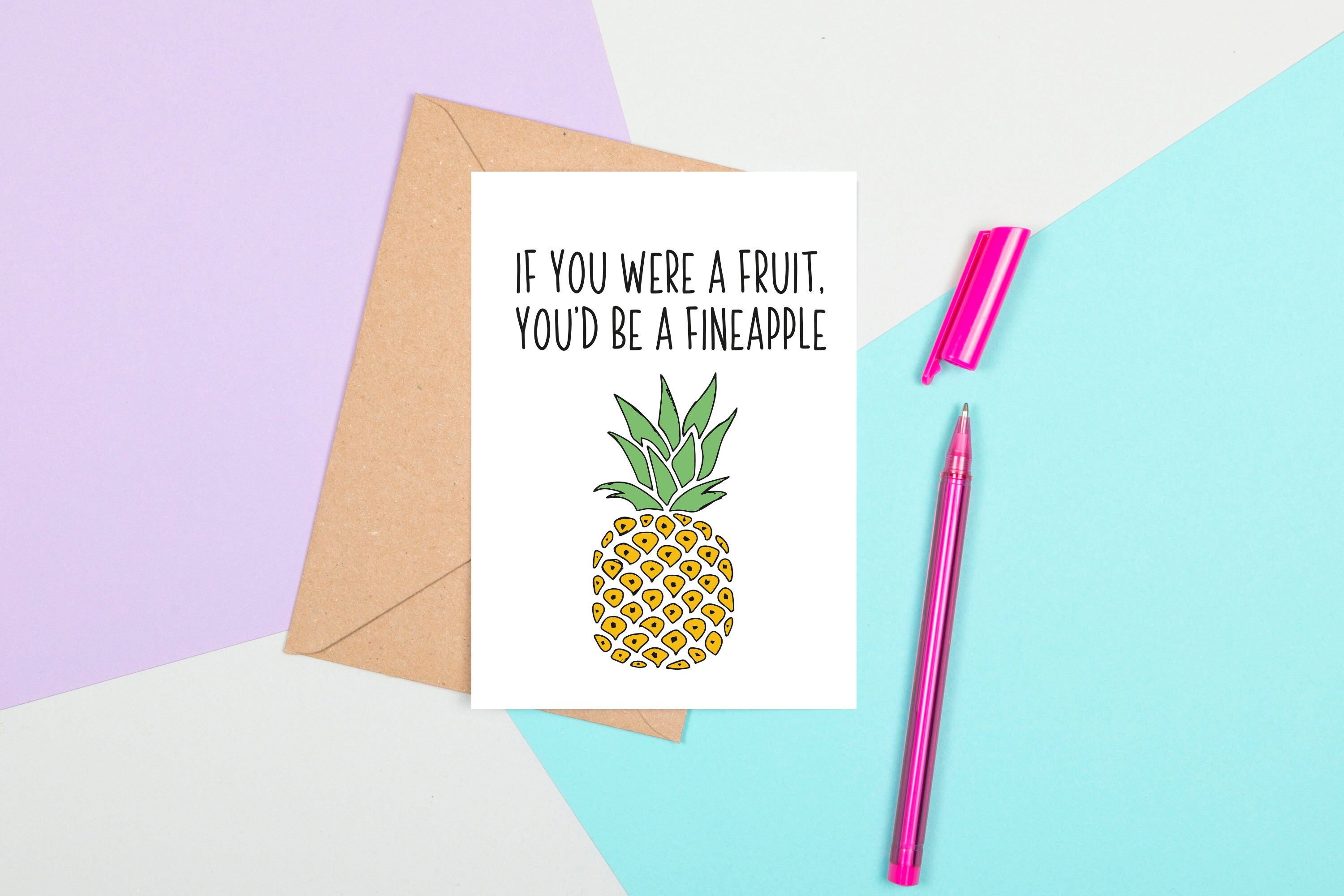 Pineapple Anniversary Card Fineapple Anniversary Day Card Etsy UK
