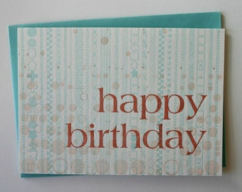 Letterpress Birthday Card