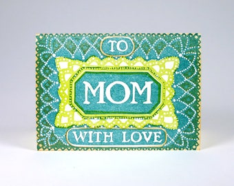 Carte de fête des mère typographie