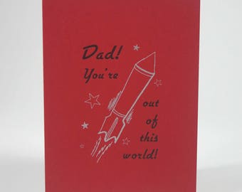 Letterpress Father's Day Card