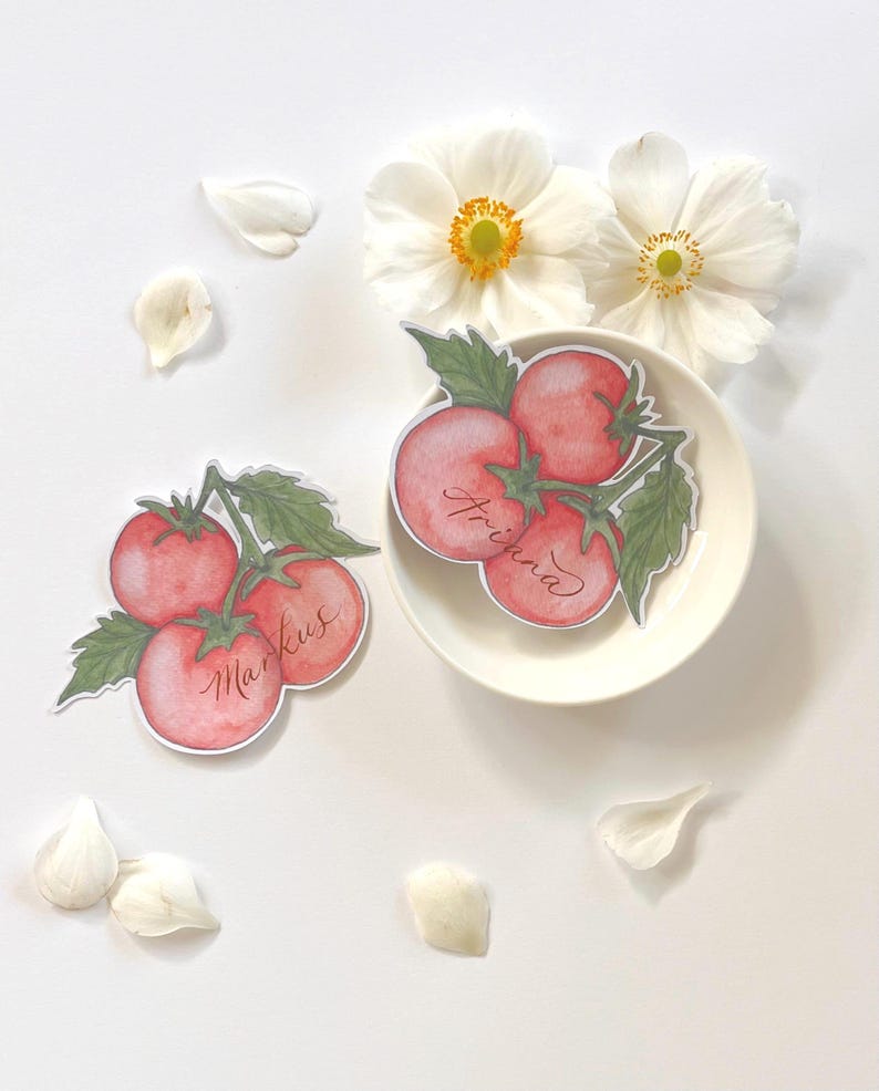 tomato-place-cards-watercolor-calligraphy-mediterranean-wedding-decor