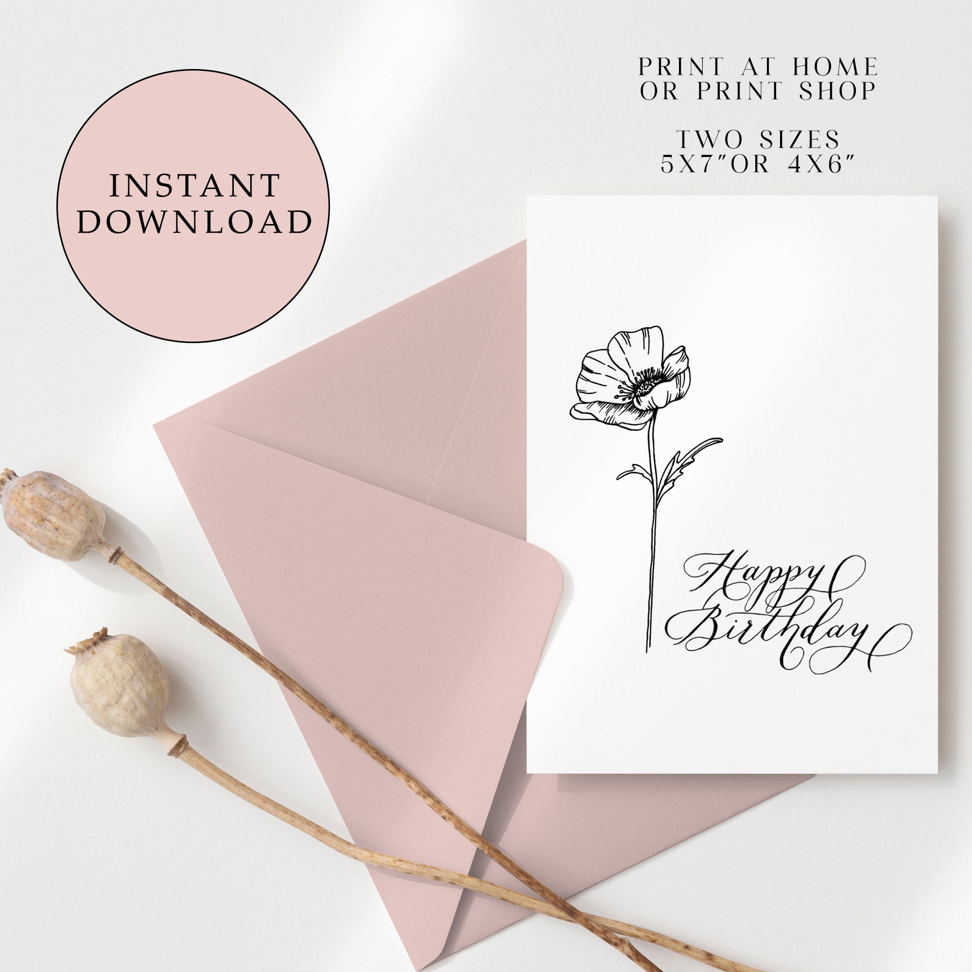 Happy Birthday To The Best Poppy Card - Father's Day & Grandfather Birthday Greeting Card