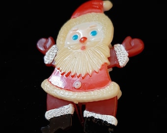 Pull String Santa Pin With Light Up Nose Set Of Jolly Santa Mugs