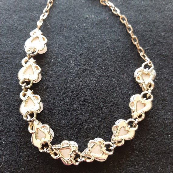 Vintage  lucite heart necklace - image 4