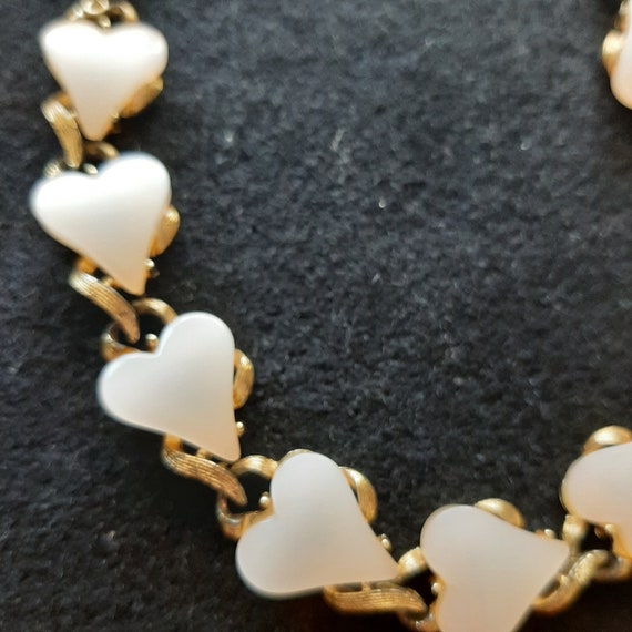 Vintage  lucite heart necklace - image 6