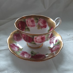 Royal Albert Old English Rose  cup and saucer