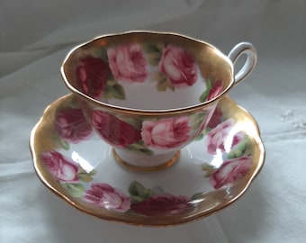 Royal Albert Old English Rose  cup and saucer