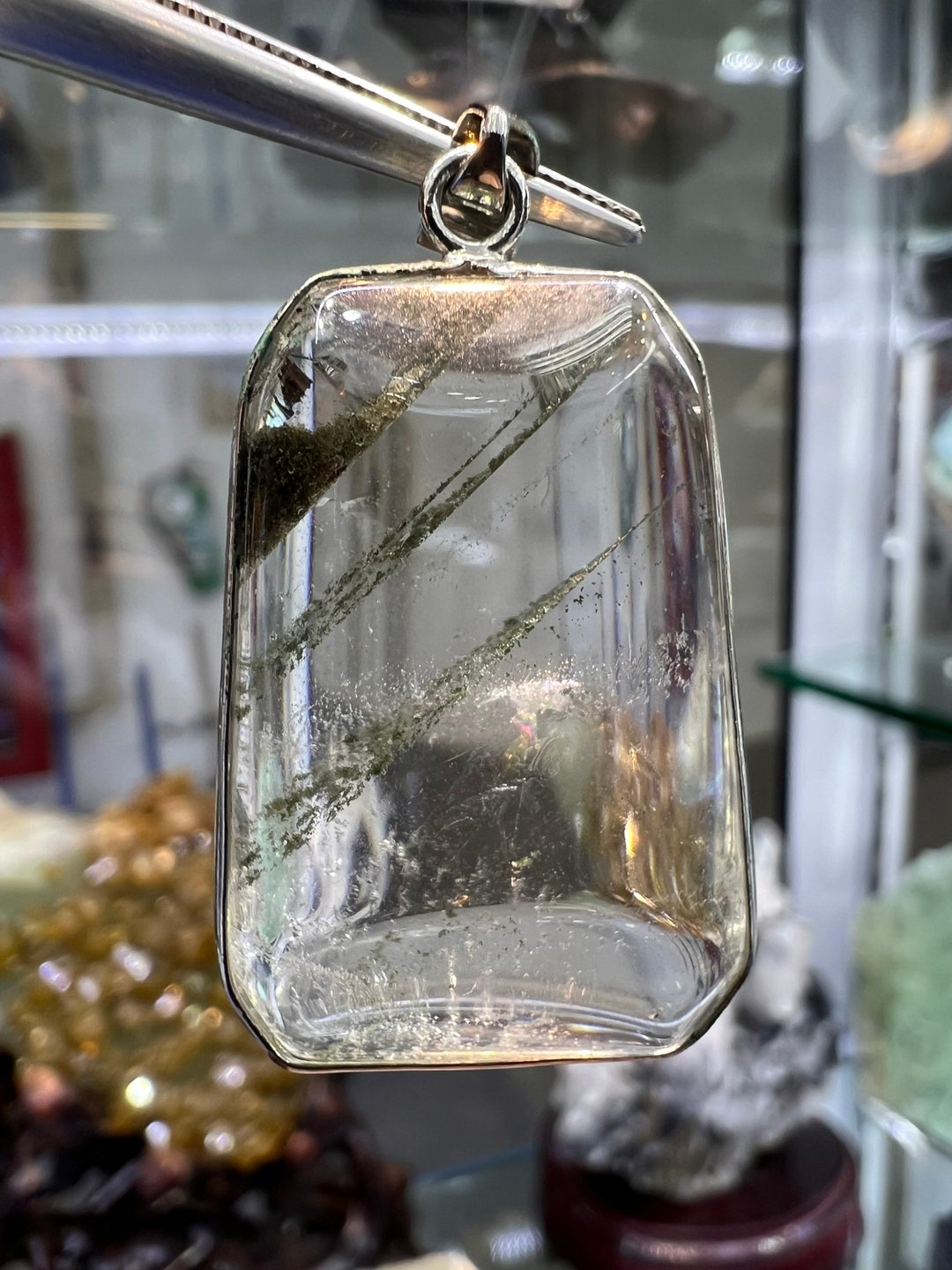 Beautiful Garden Quartz Pendant Made With Brass Metal Etsy