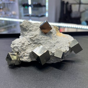 Genuine Pyrite Cubes on Basalt From Spain image 2