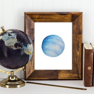 Impresión de Urano, Arte de la pared de Urano, Decoración del hogar de Urano, Urano, Impresión del planeta, Impresión espacial, Sistema Solar, Impresión científica, Galaxia, Decoración del planeta