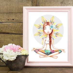 Yoga Wall Decor, Yoga Home Decor, Yoga Wall Art,  Meditation Wall Decor, Meditation Home Decor, Mandala Print,  Boho Wall Decor, Boho Print