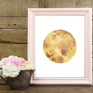 Mercury Print, Mercury Wall Decor, Mercury Home Decor, Planet Print, Space Print, Solar System, Space, Science, Watercolor Planets, Galaxy