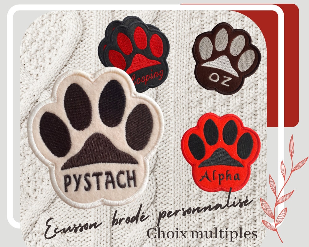 Patch Brodé Tête De Chien – Écusson à Coudre Ou à Fer, Motif Original
