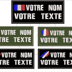 Patch de nom personnalisés brodé par drapeau de la France, étiquette de numéro militaire pour les uniformes armée militaire, Badge nominatif image 2