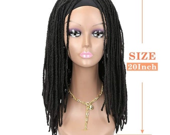 Black Premade Synthetic Cosplay Reggae Dreadlocks Wig African American Wigs
