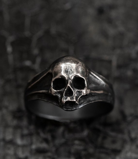 Skull Ring Men Skull Ring Sterling Silver | Etsy