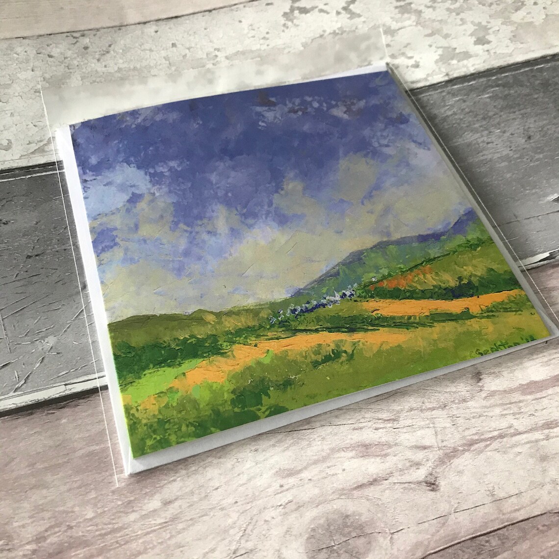 Blank greetings card landscape art card art print. | Etsy