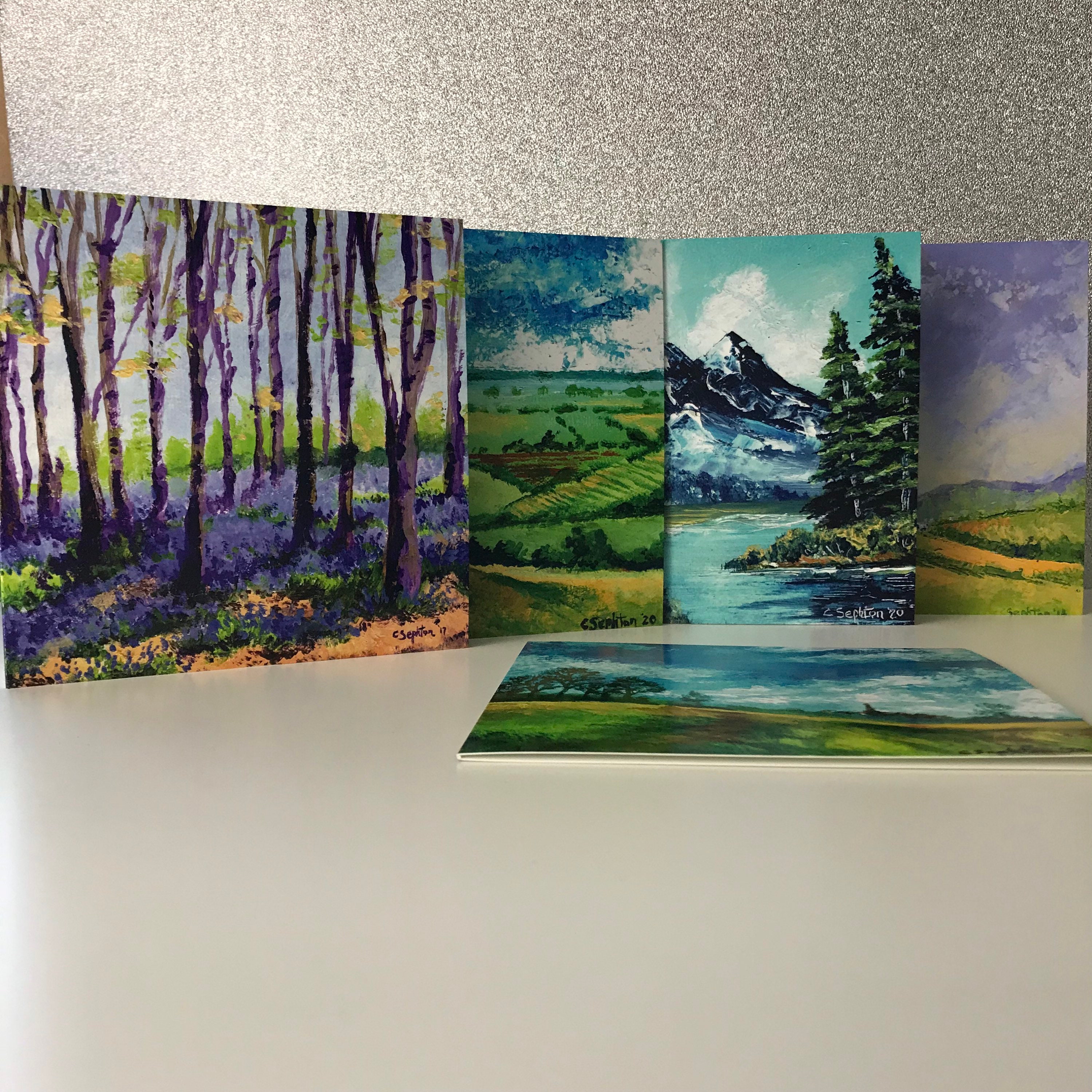 Blank greetings card landscape art card art print. | Etsy