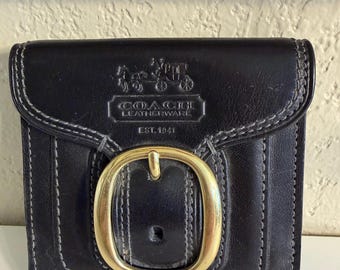 Vintage Coach 7219 Multifunction Purse Rare GREEN Wallet Leather