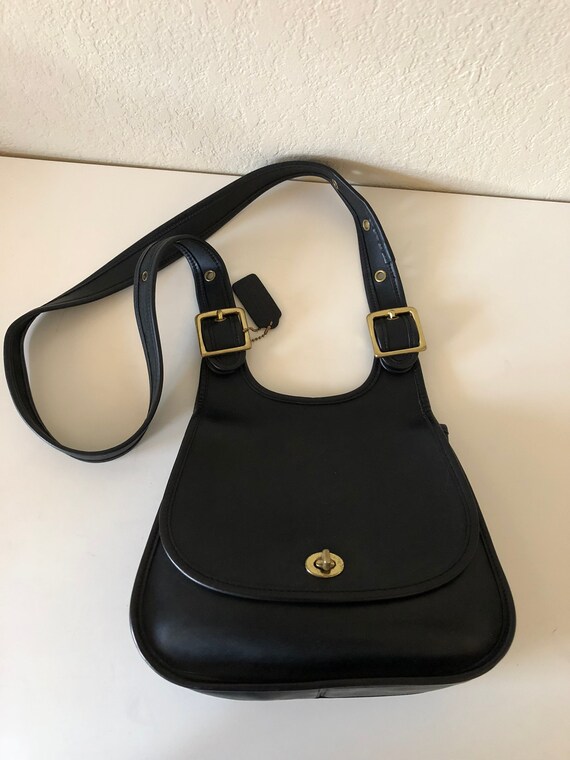 バッグ Vintage coach shoulder bag black 9998 RESERVE JOAN | Vintage Coach | Coach Saddle Bag | Shoulderbag