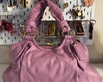 Vintage Coach Parker Leather Kiss-Lock Satchel | 13437 | Boho Chic Shoulder Bag | Creamy Soft Leather