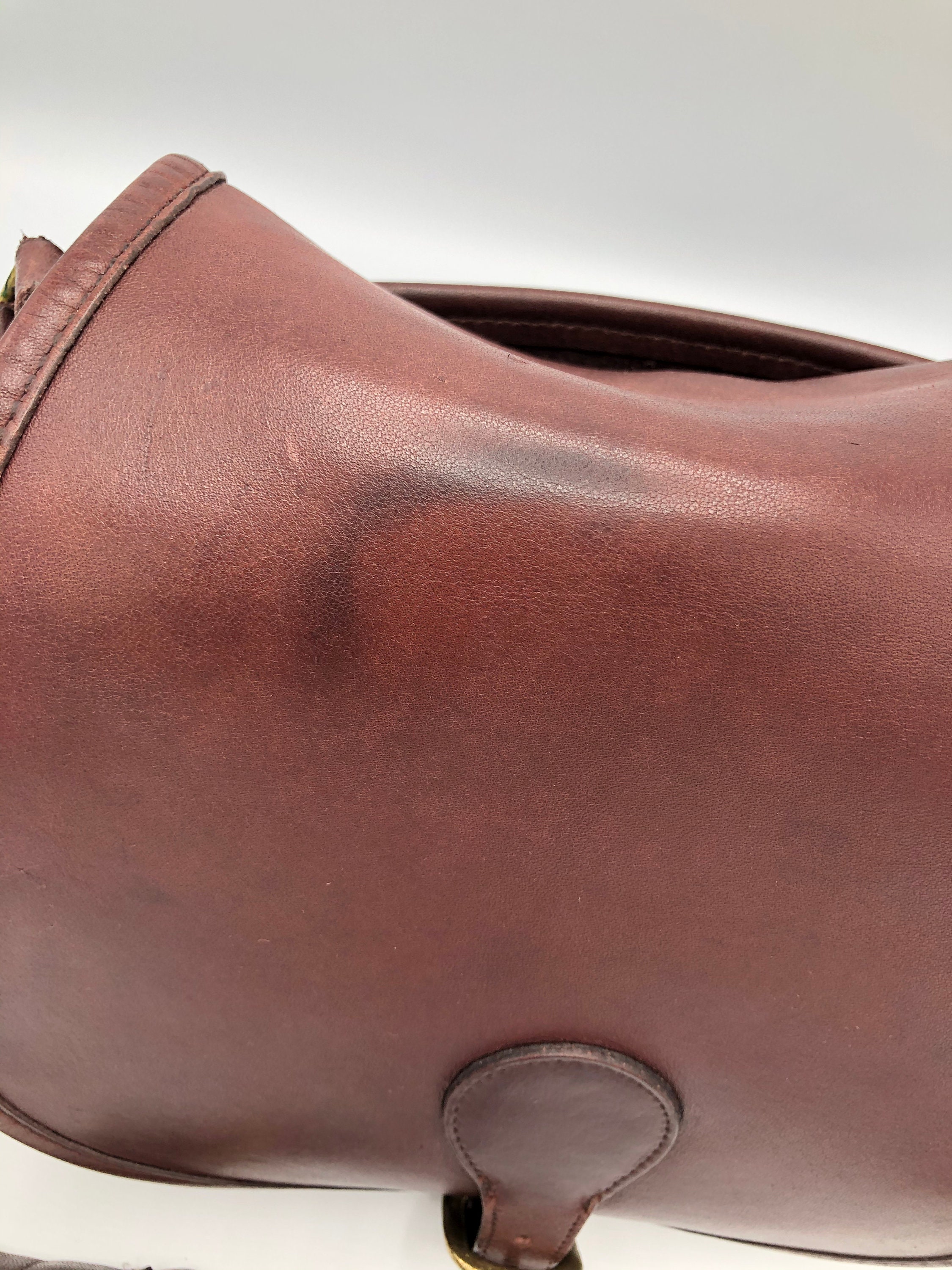 Vintage Coach Bag Burgundy 4016 Saddle Bag