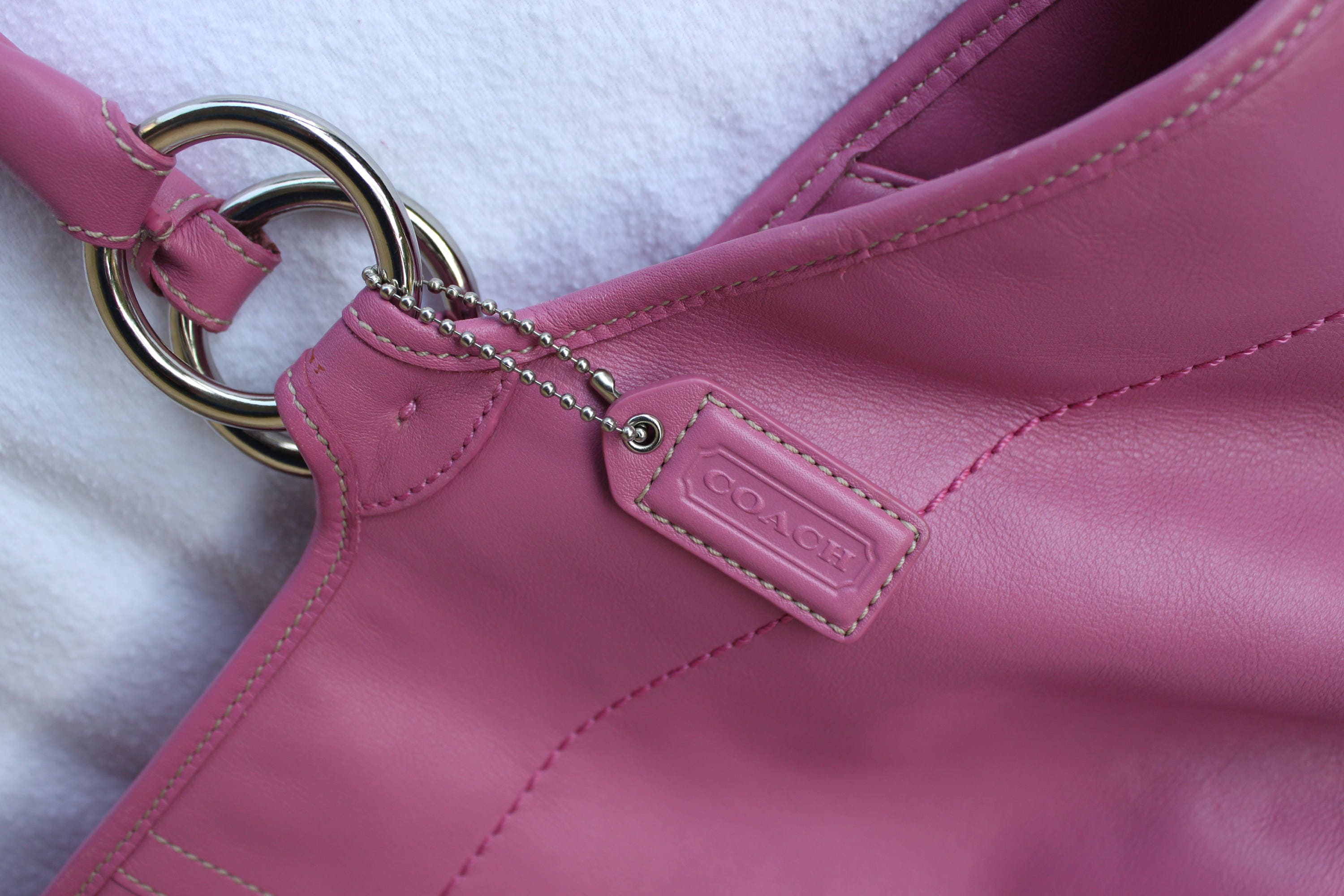 Rare Vintage Coach Pink Large Tote Style 5167 Rare Vintage Coach Pink Large Tote Style 5167