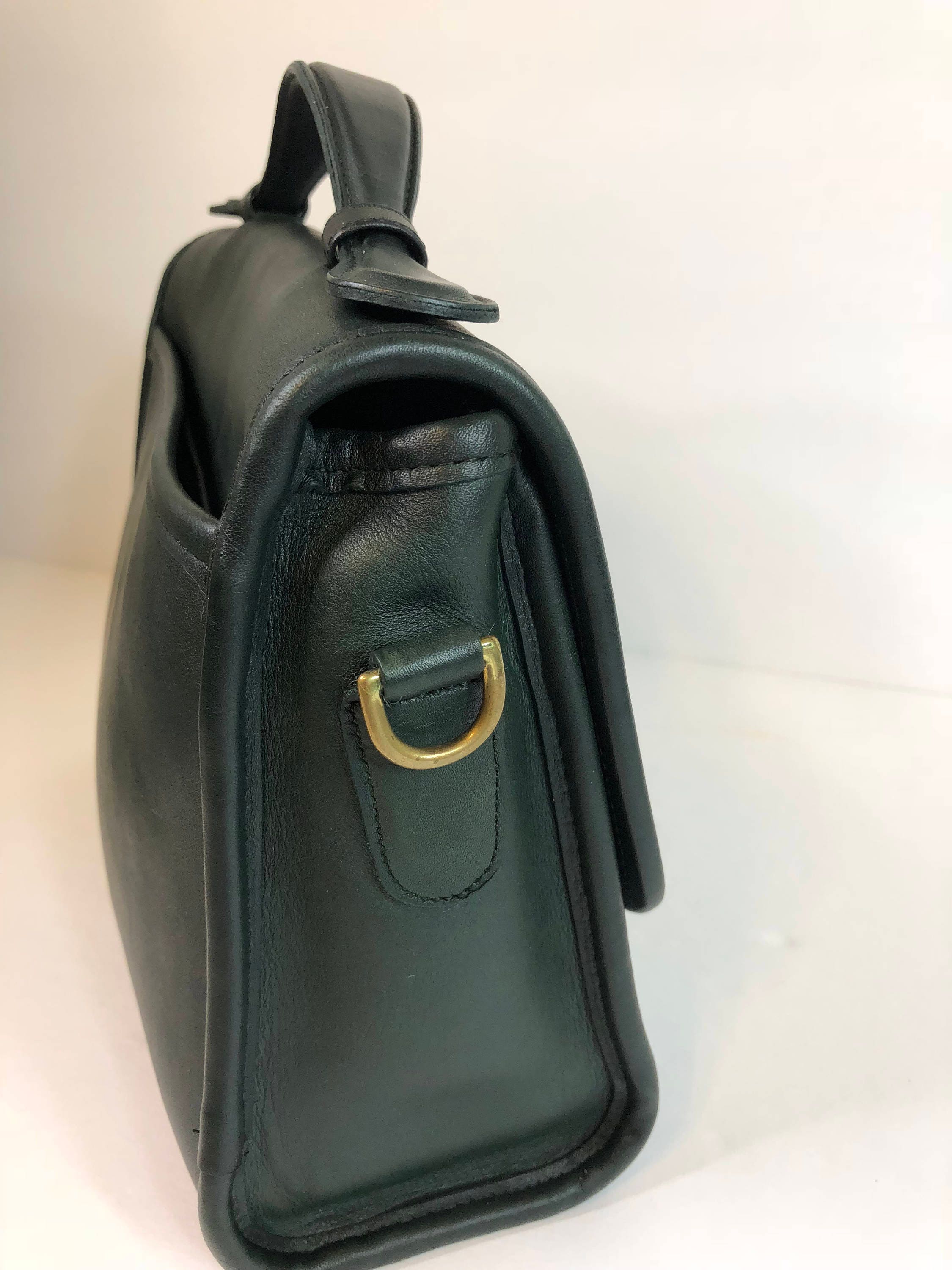 Vintage Coach Coach Court Coach Bag Dark Green 9870