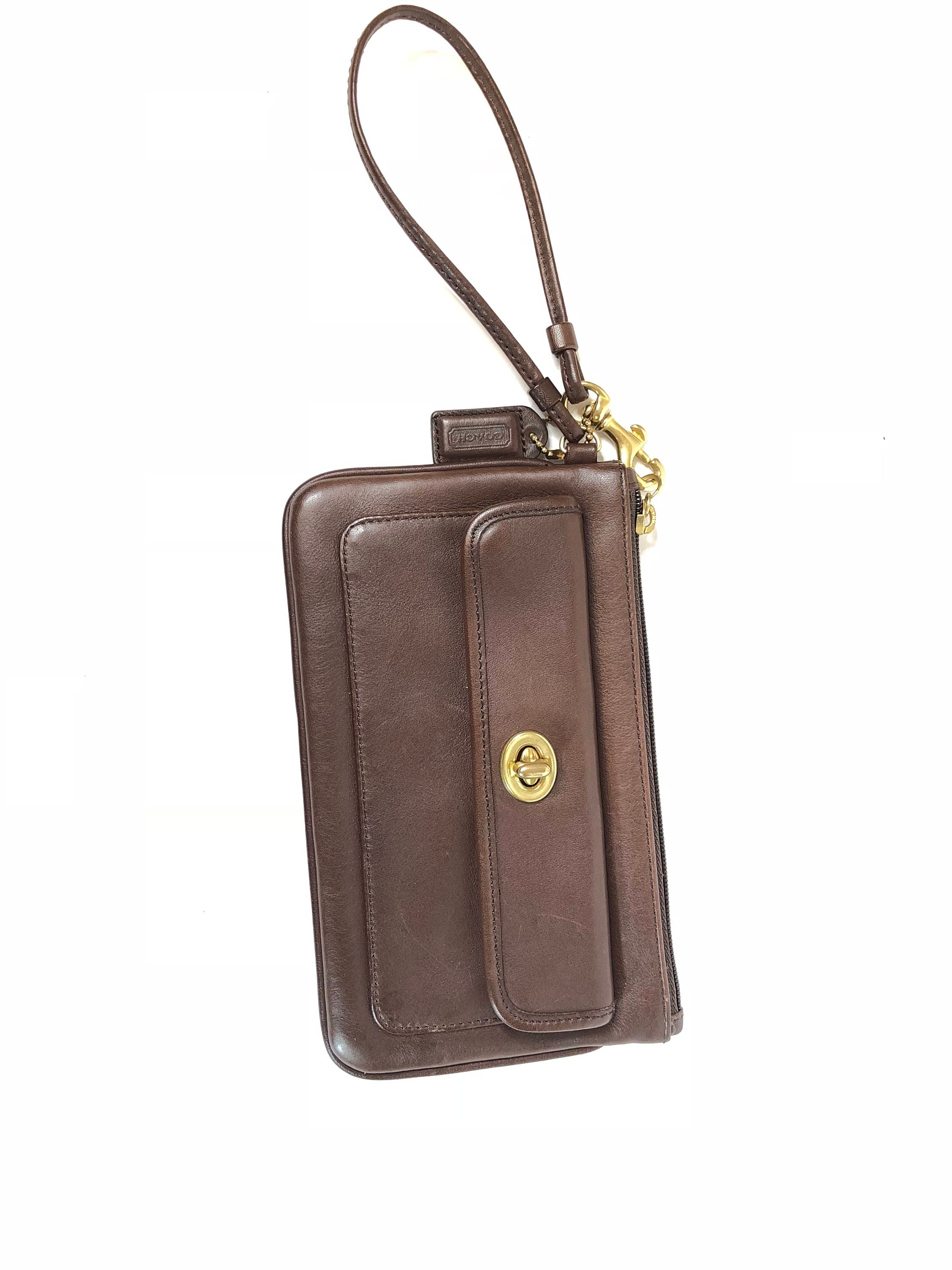 Vintage Coach Coach Wallet Coach Wristlet Dark Brown