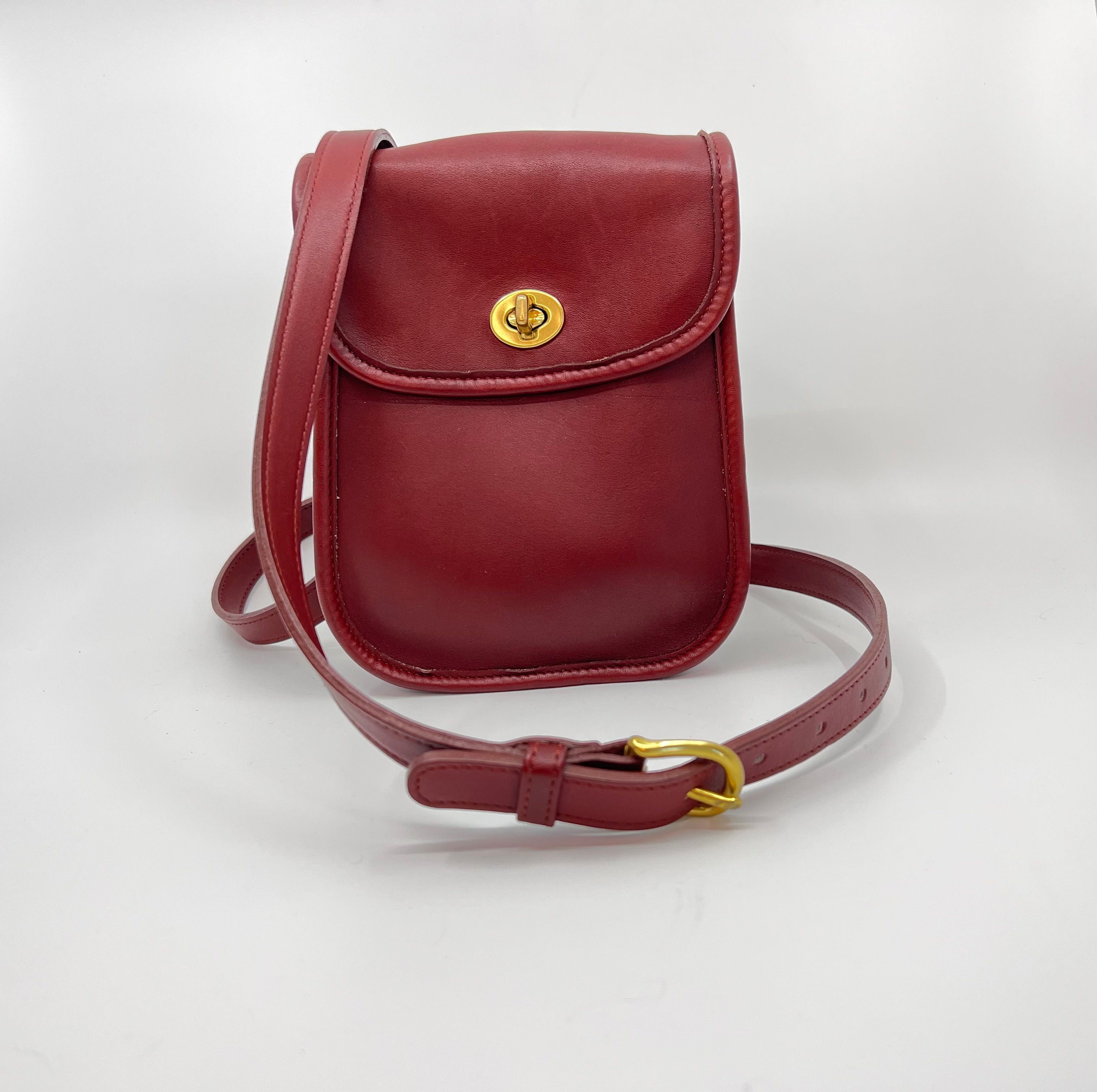 Vintage Coach Side Pack Deep Red Crossbody Bag 9978 - Etsy Vintage Coach Side Pack Deep Red Crossbody Bag 9978 - Etsy