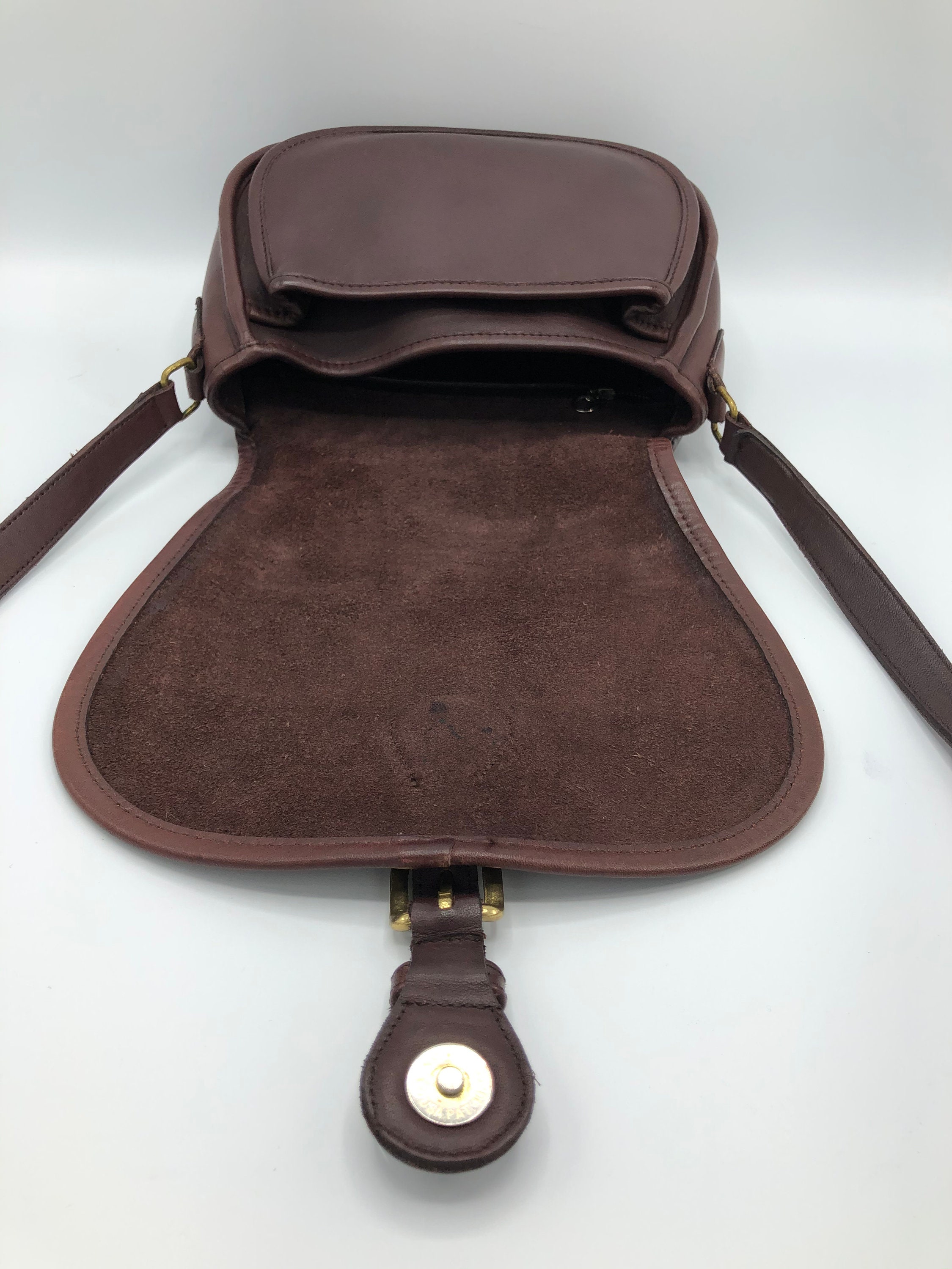 Vintage Coach Bag Burgundy 4016 Saddle Bag