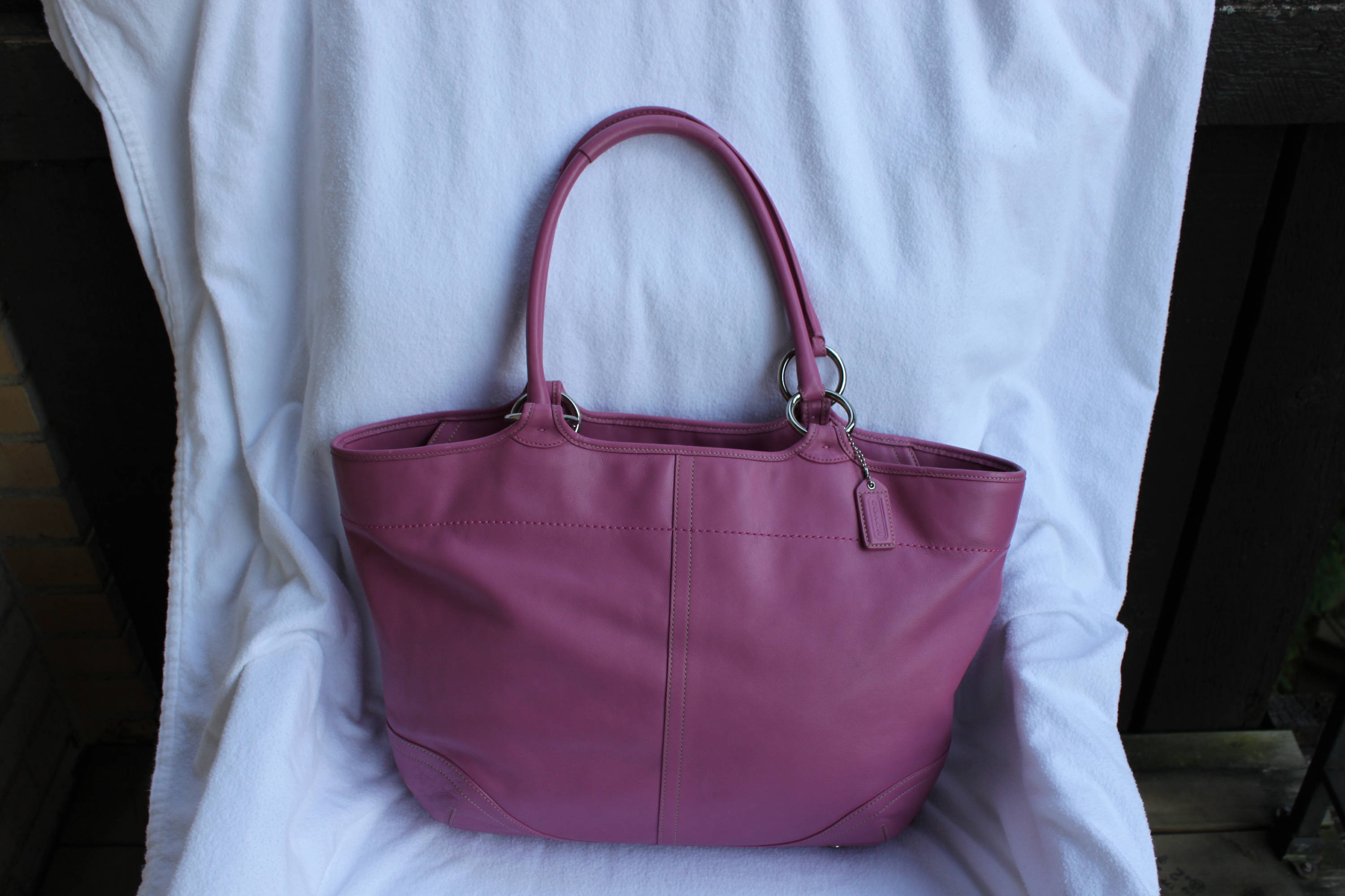 Rare Vintage Coach Pink Large Tote Style 5167
