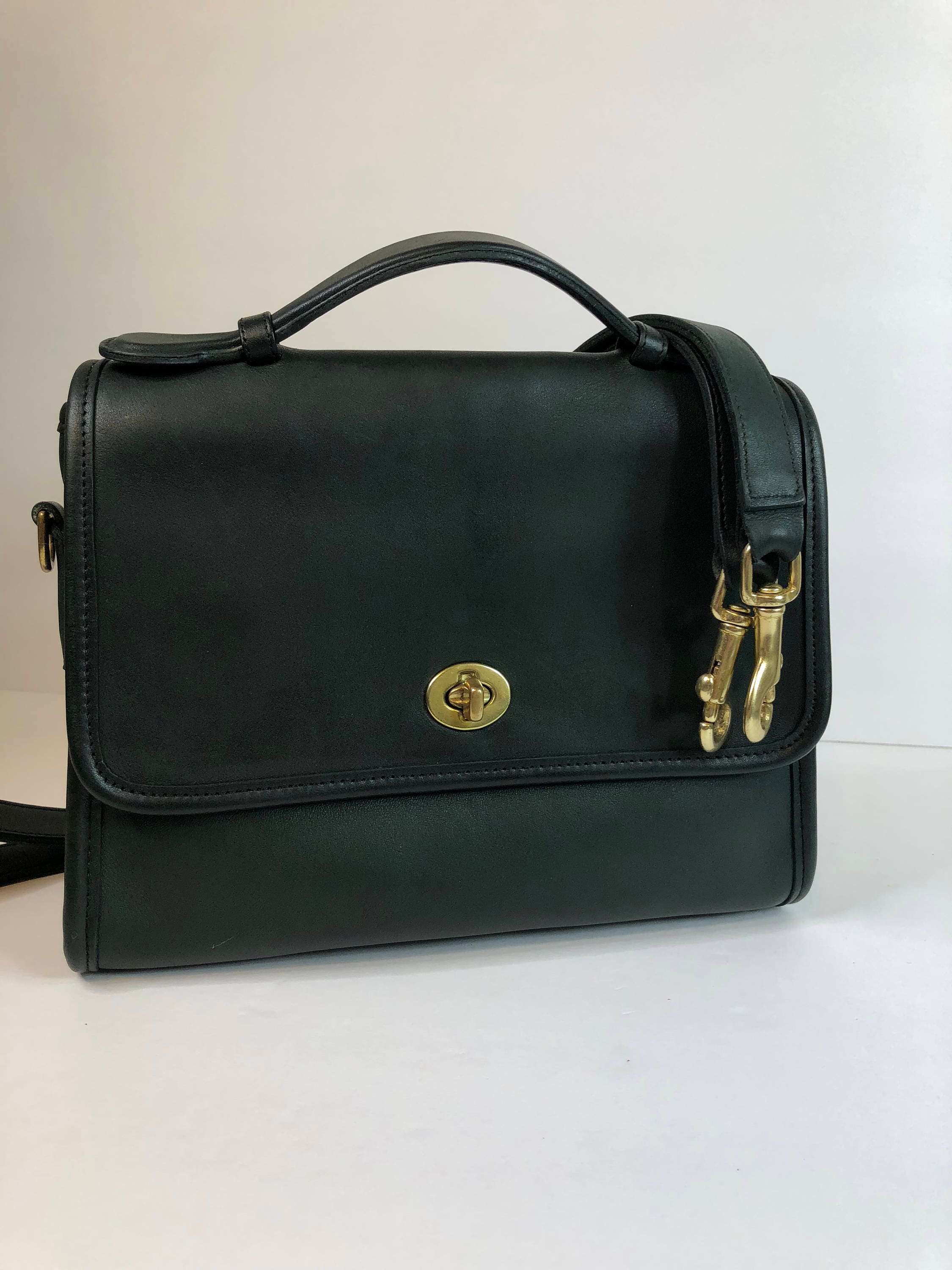 Vintage Coach Coach Court Coach Bag Dark Green 9870 Vintage Coach Coach Court Coach Bag Dark Green 9870