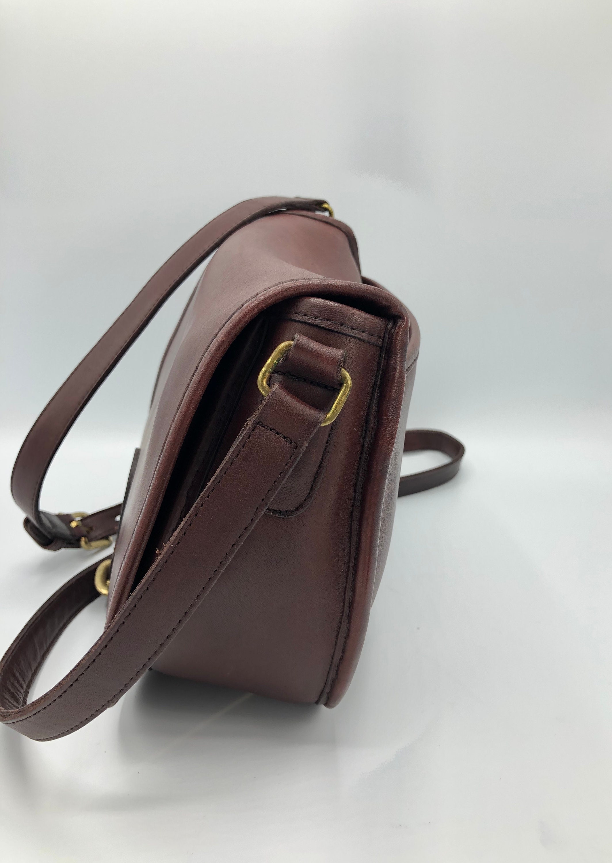 Vintage Coach Bag Burgundy 4016 Saddle Bag