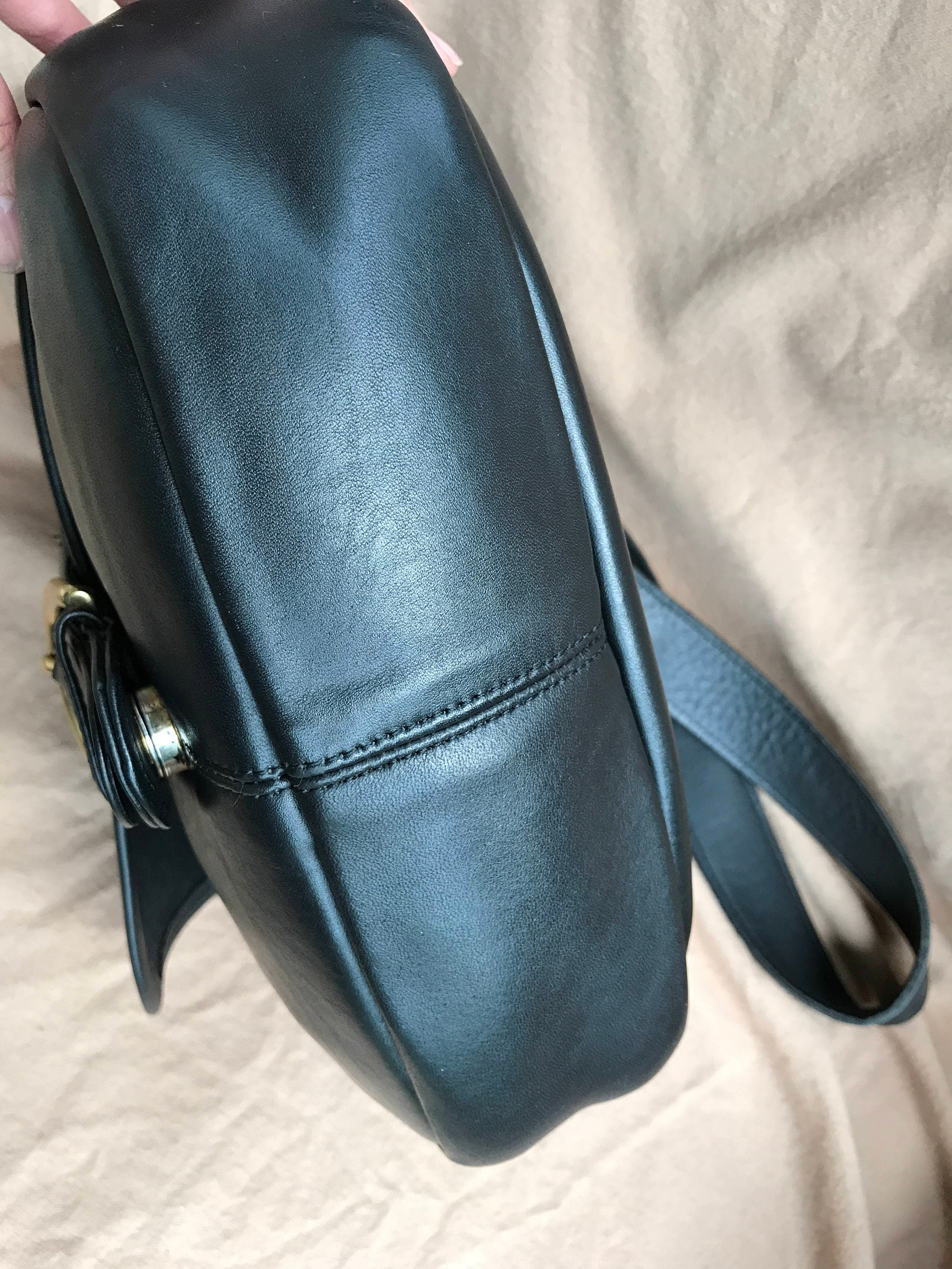 Coach Bag / Coach Shoulder Bag / Vintage Coach / Buckle Front Black