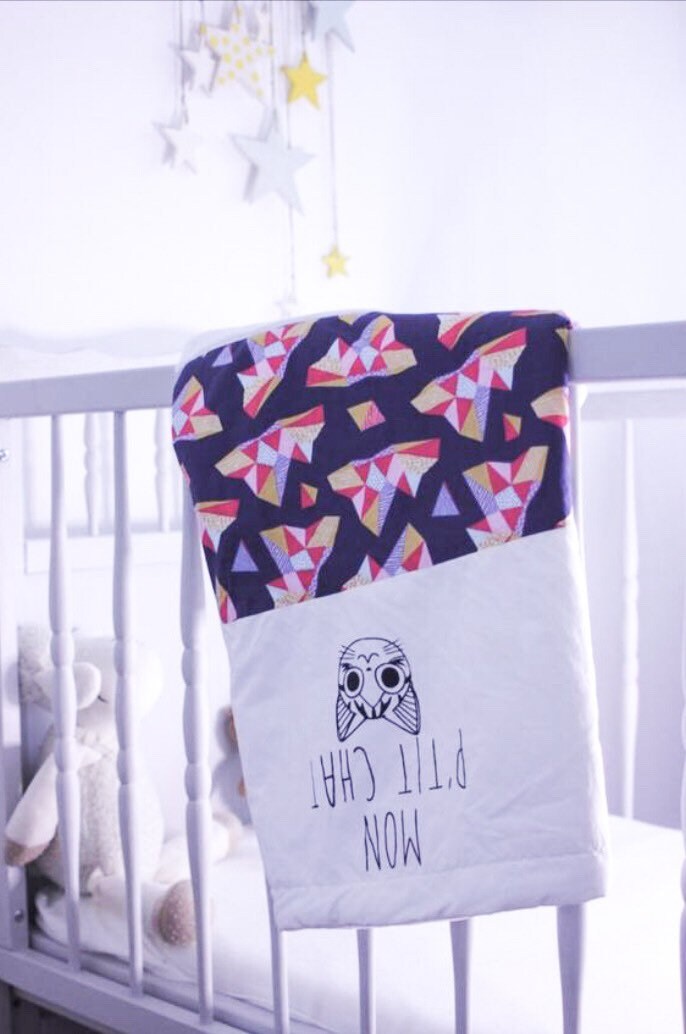 Couverture Pour Enfants en Douillette et Message Sérigraphie