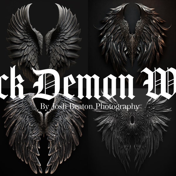 Black Gothic Angel Wings