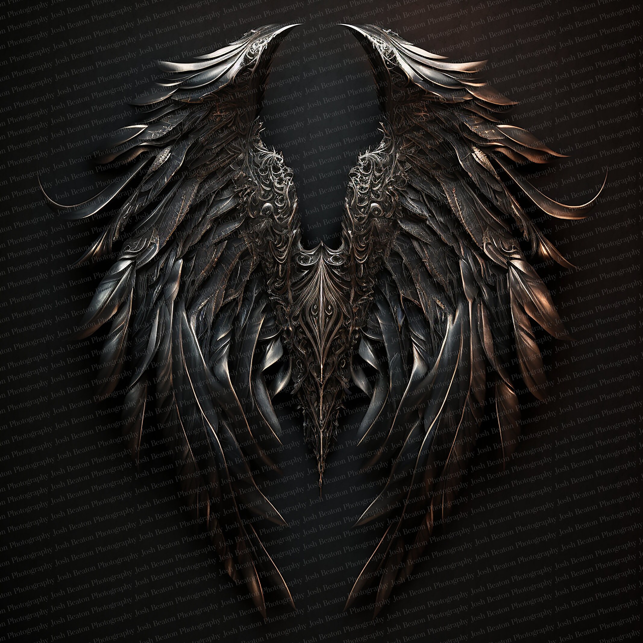 Black Gothic Angel Wings Etsy