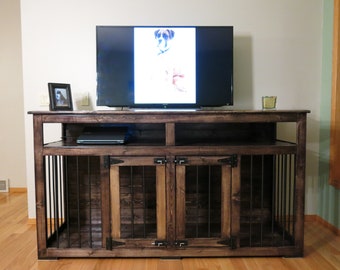 dog crate furniture etsy